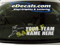  SPT205 Softball Your Team Name Here Sports Cartoon Decal