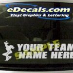 SPT206 Softball Your Team Name Here Sports Cartoon Decal