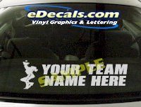 SPT206 Softball Your Team Name Here Sports Cartoon Decal