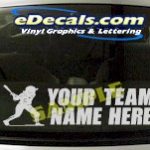 SPT207 Softball Your Team name Here Sports Cartoon Decal