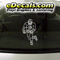  SPT210 Football Sports Player Cartoon Decal