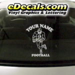 SPT214 Football Sports Your Name Cartoon Decal