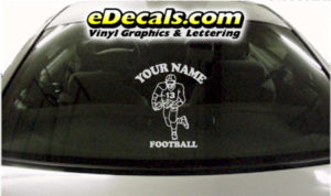 SPT214 Football Sports Your Name Cartoon Decal