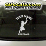 SPT215 Football Sports Your Name Cartoon Decal