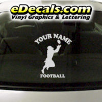  SPT215 Football Sports Your Name Cartoon Decal