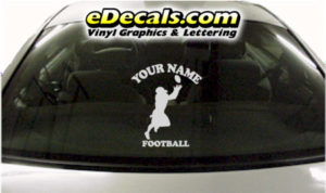 SPT215 Football Sports Your Name Cartoon Decal