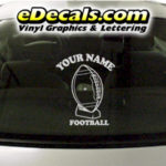 SPT216 Football Sports Your Name Cartoon Decal
