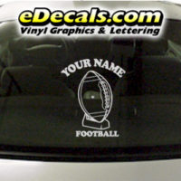  SPT216 Football Sports Your Name Cartoon Decal