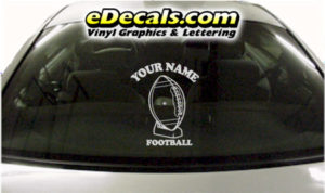 SPT216 Football Sports Your Name Cartoon Decal