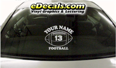 SPT217 Football Sports Your Name Cartoon Decal