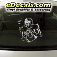  SPT224 Football Sports Player Cartoon Decal