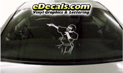 SPT225 Football Sports Player Cartoon Decal