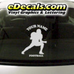 SPT228 Football Sports Your Name Cartoon Decal