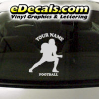  SPT228 Football Sports Your Name Cartoon Decal