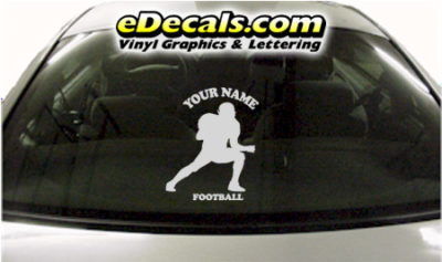 SPT228 Football Sports Your Name Cartoon Decal