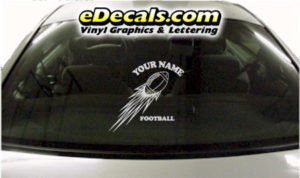 SPT229 Football Sports Your Name Cartoon Decal