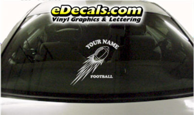 SPT229 Football Sports Your Name Cartoon Decal