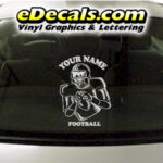 SPT230 Football Sports Your Name Cartoon Decal