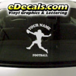 SPT231 Football Sports Your Name Cartoon Decal