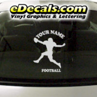  SPT231 Football Sports Your Name Cartoon Decal