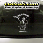 SPT233 Football Sports Your Name Cartoon Decal