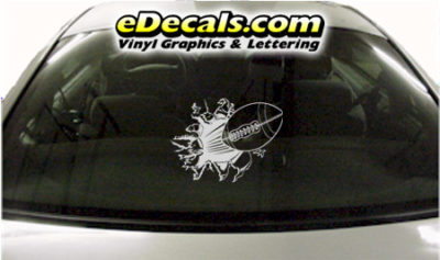 SPT236 Football Sports Ball Cartoon Decal