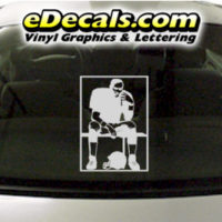  SPT237 Football Sports Player Cartoon Decal