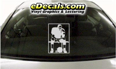 SPT237 Football Sports Player Cartoon Decal