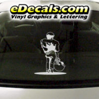  SPT238 Football Sports Player Cartoon Decal