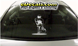 SPT238 Football Sports Player Cartoon Decal