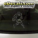 SPT240 Football Sports Player Cartoon Decal
