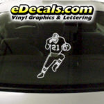 SPT243 Football Sports Player Cartoon Decal