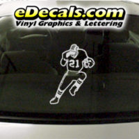  SPT243 Football Sports Player Cartoon Decal
