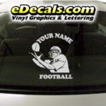 SPT248 Football Sports Your Name Cartoon Decal