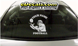 SPT248 Football Sports Your Name Cartoon Decal