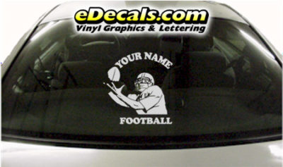 SPT248 Football Sports Your Name Cartoon Decal