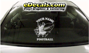 SPT249 Football Sports Your Name Cartoon Decal
