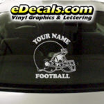 SPT250 Football Sports Your Name Cartoon Decal