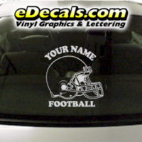  SPT250 Football Sports Your Name Cartoon Decal