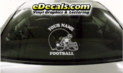 SPT250 Football Sports Your Name Cartoon Decal