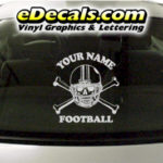 SPT251 Football Sports Your Name Cartoon Decal