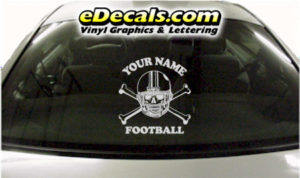 SPT251 Football Sports Your Name Cartoon Decal
