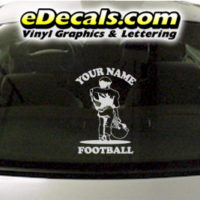  SPT252 Football Sports Your Name Cartoon Decal