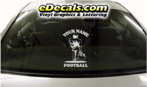 SPT252 Football Sports Your Name Cartoon Decal