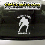 SPT253 Football Sports Your Name Cartoon Decal