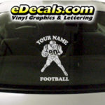 SPT255 Football Sports Your Name Cartoon Decal