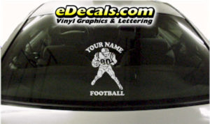 SPT255 Football Sports Your Name Cartoon Decal
