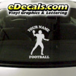 SPT256 Football Sports Your Name Cartoon Decal
