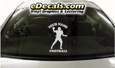 SPT256 Football Sports Your Name Cartoon Decal