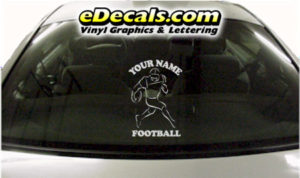 SPT257 Football Sports Your Name Cartoon Decal